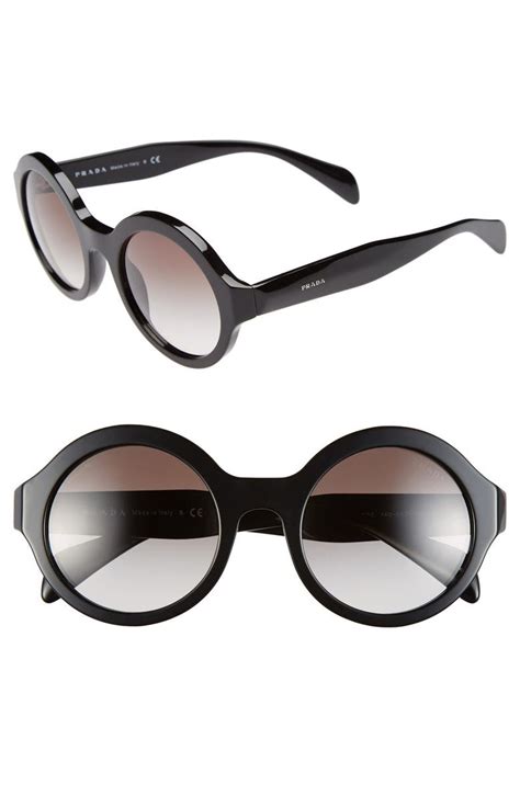 prada sunglasses round face|Prada 51mm rectangular sunglasses.